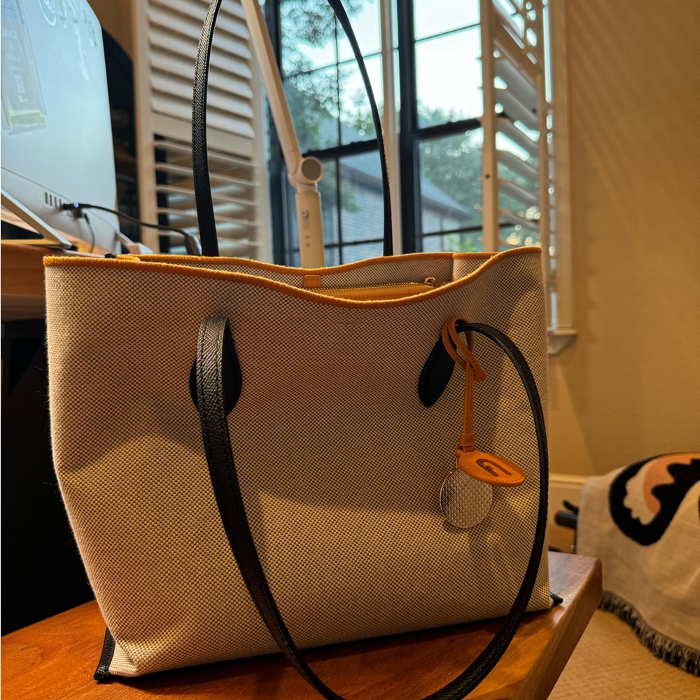 Furla mixed media tote bag